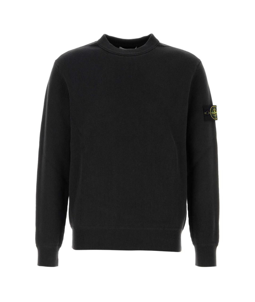 STONE ISLAND Антрацитовый хлопковый джемпер / свитер, фото 1
