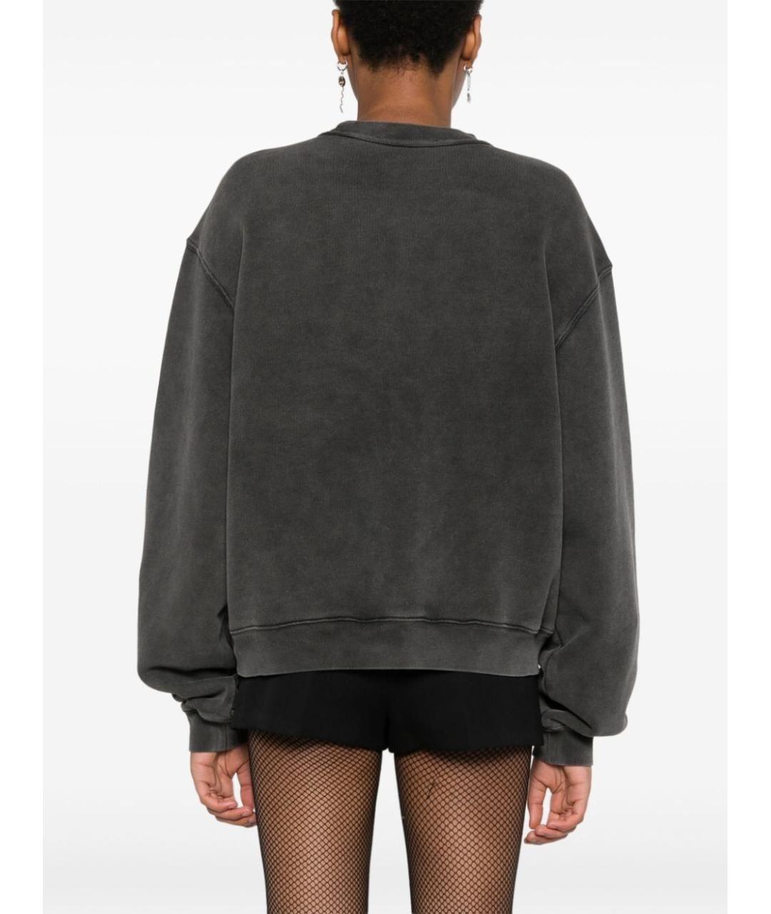 T BY ALEXANDER WANG Серый хлопковый джемпер / свитер, фото 5
