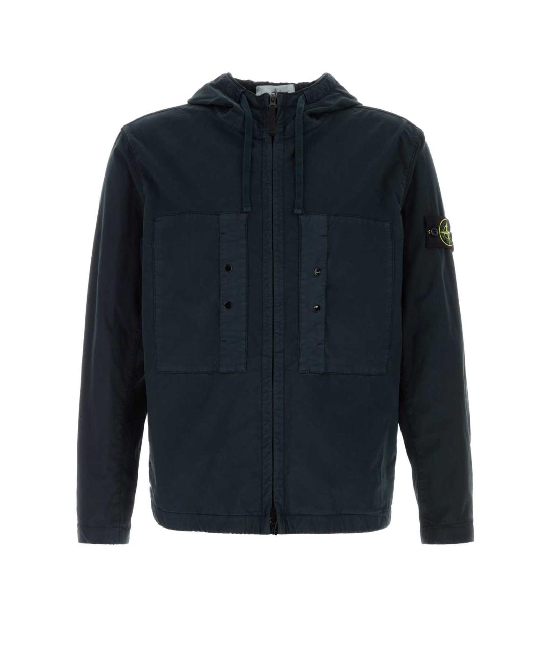 STONE ISLAND Темно-синяя хлопковая куртка, фото 1