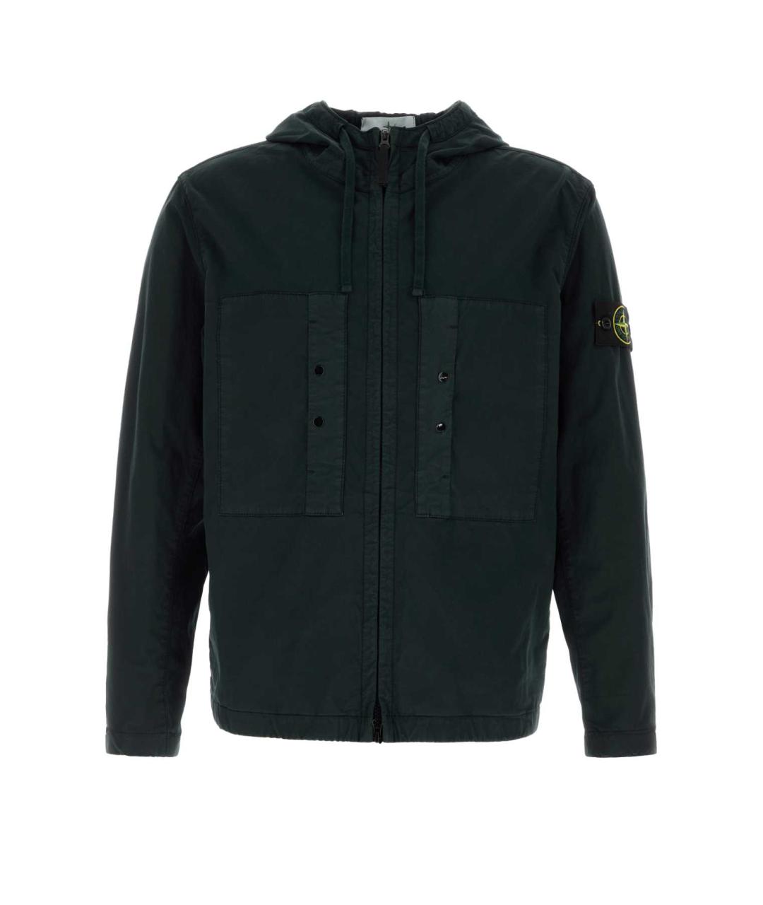 STONE ISLAND Черная хлопковая куртка, фото 1