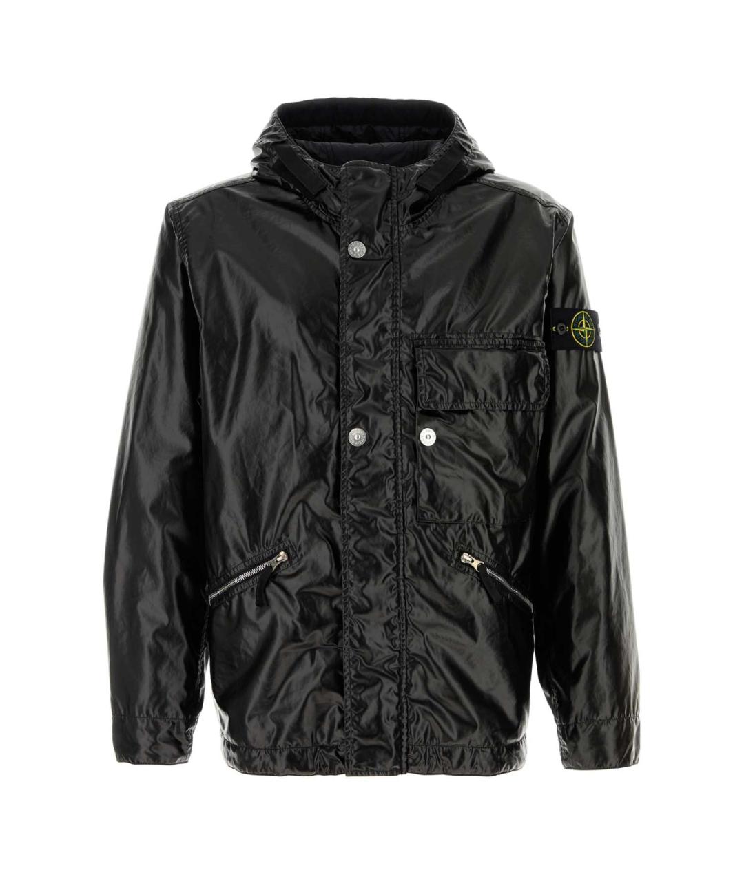 STONE ISLAND Черная хлопковая куртка, фото 1