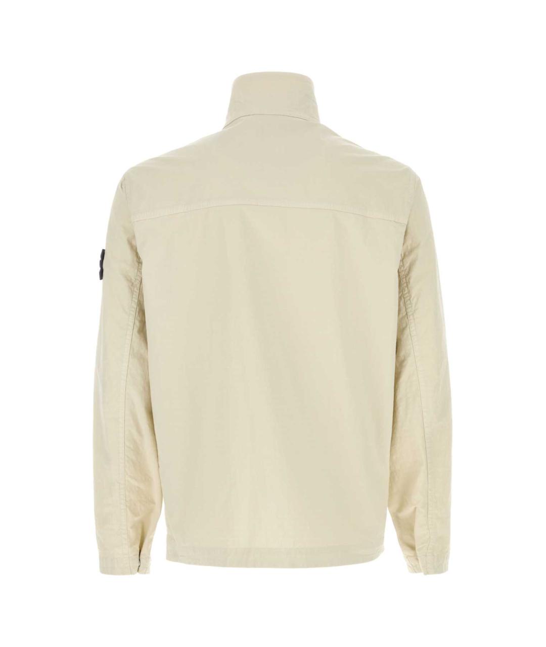 STONE ISLAND Бежевая хлопковая куртка, фото 2