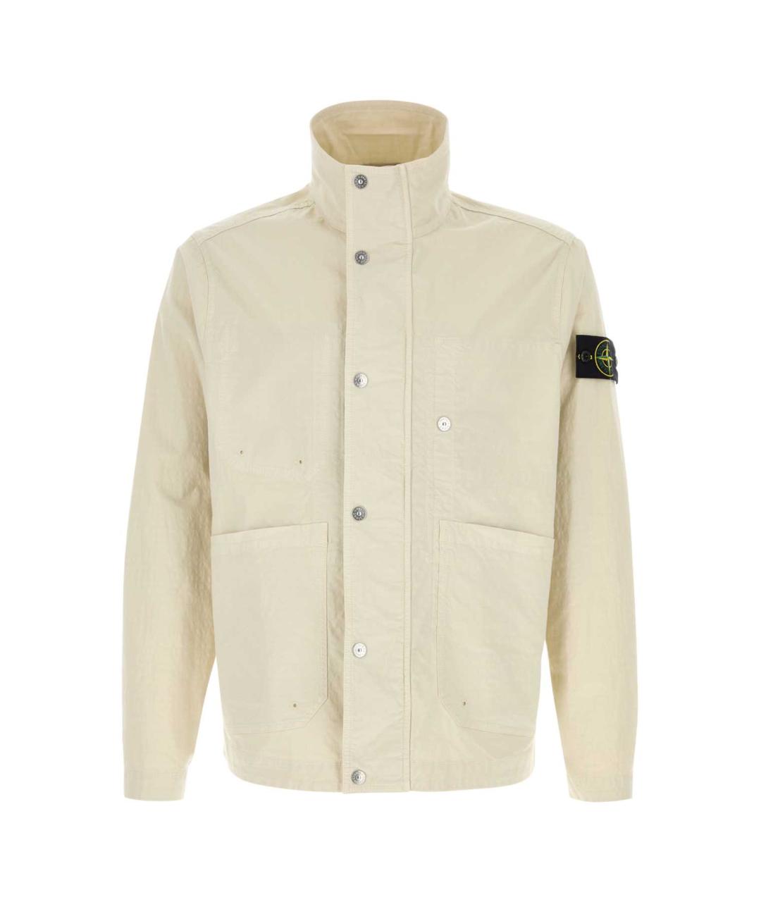 STONE ISLAND Бежевая хлопковая куртка, фото 1