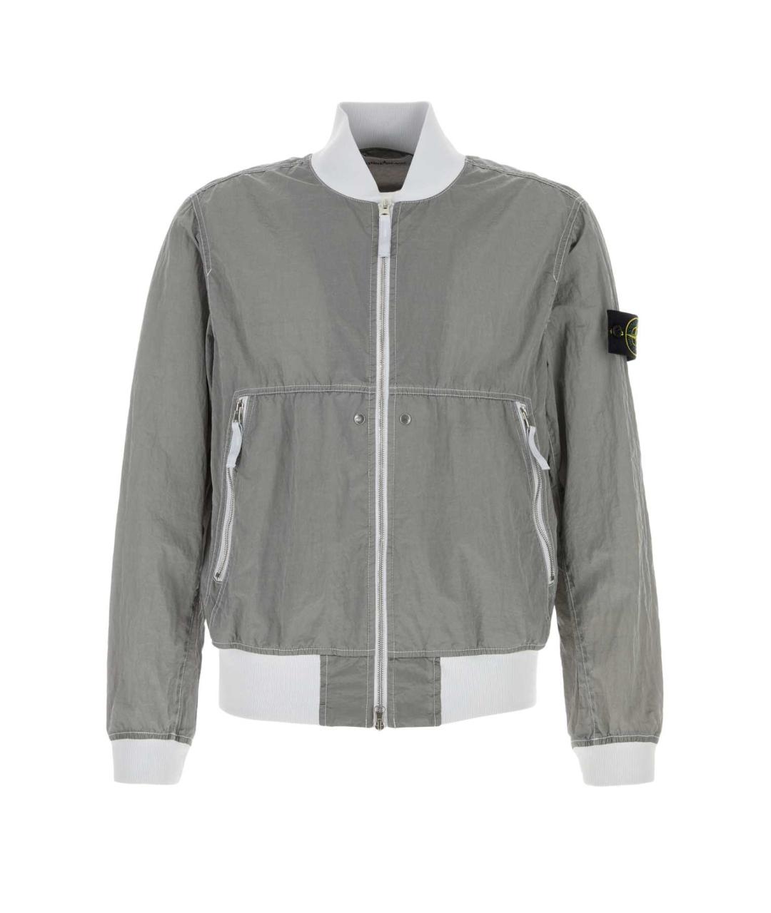 STONE ISLAND Серая полиамидовая куртка, фото 1