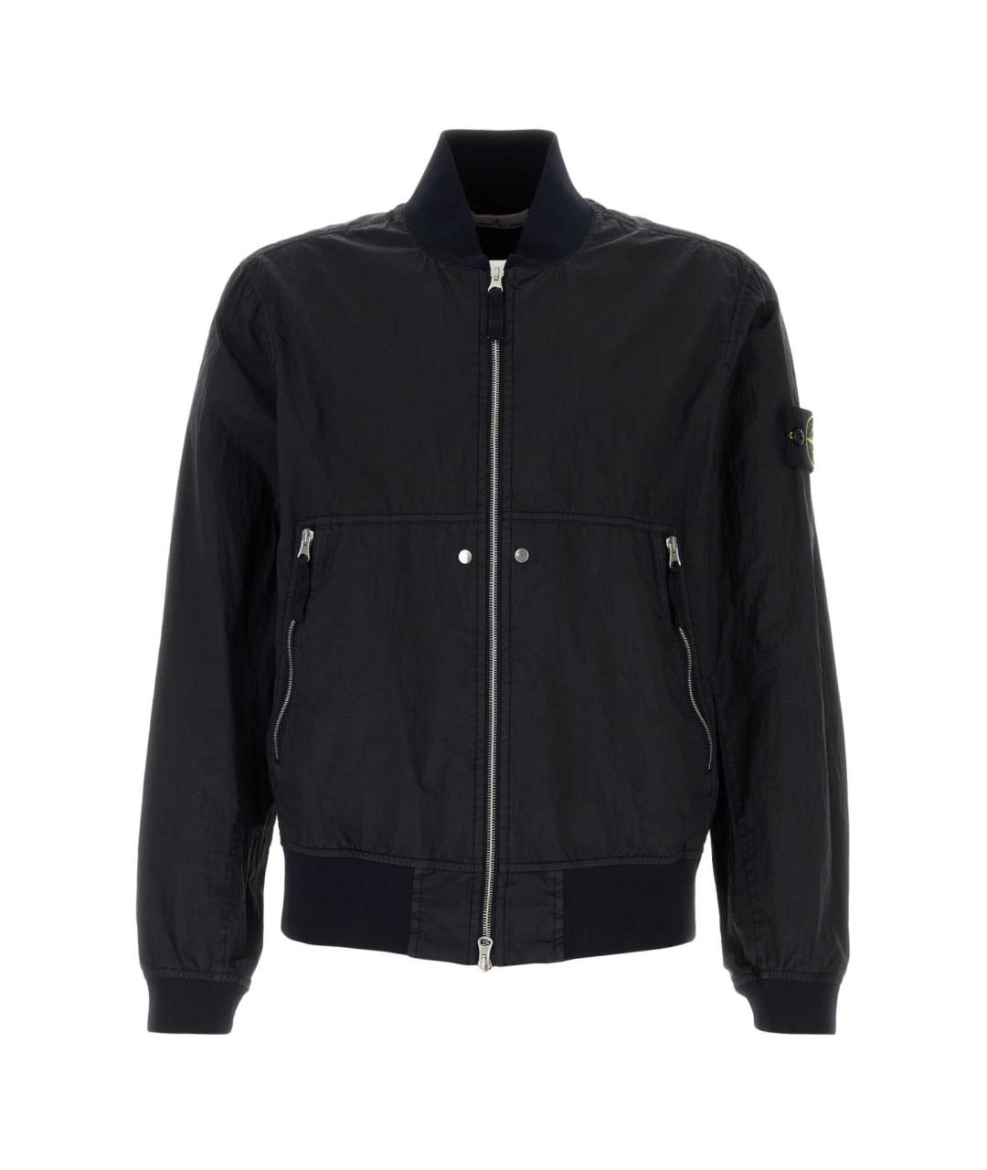 STONE ISLAND Темно-синяя полиамидовая куртка, фото 1
