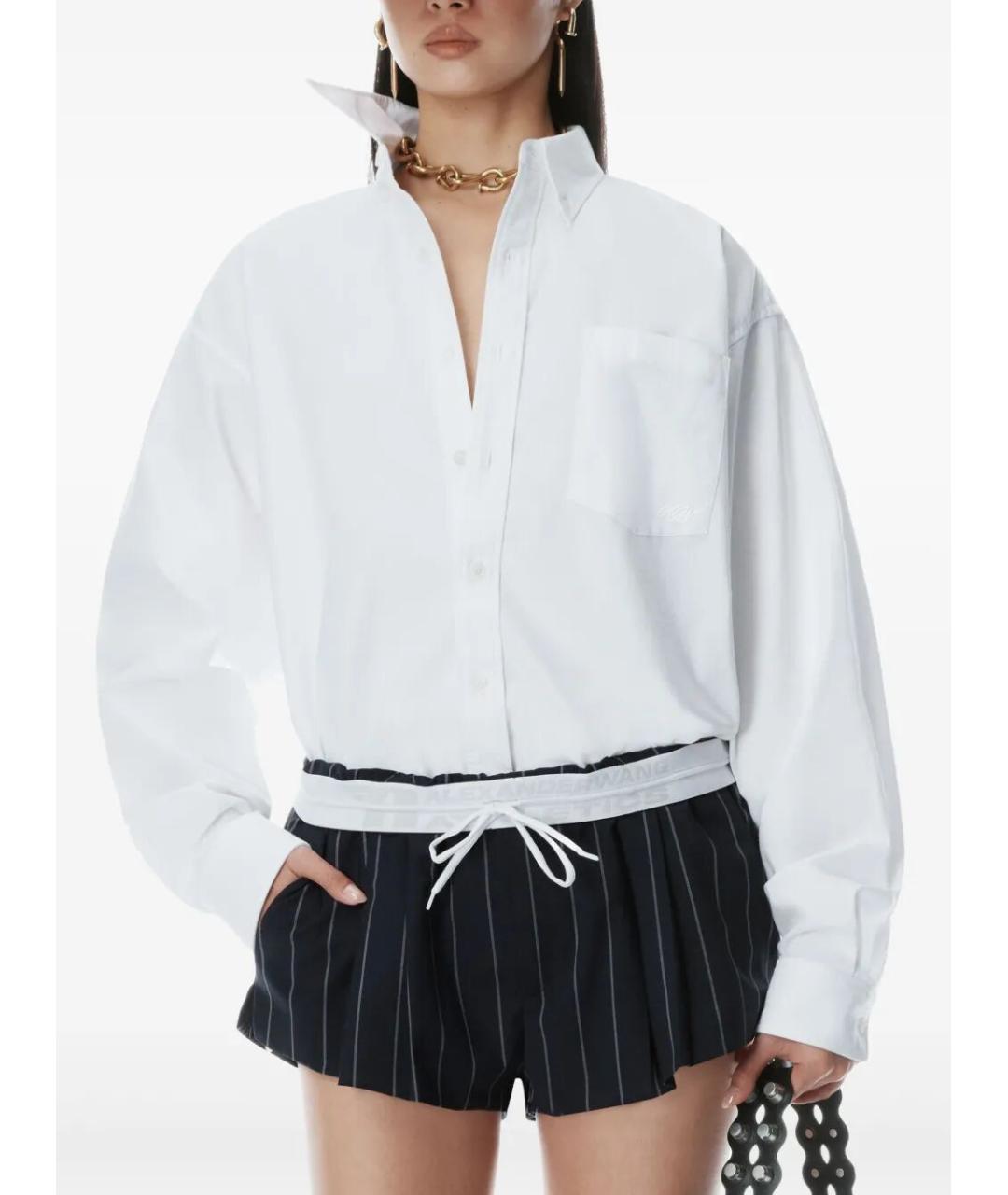 T BY ALEXANDER WANG Белая хлопковая рубашка, фото 3