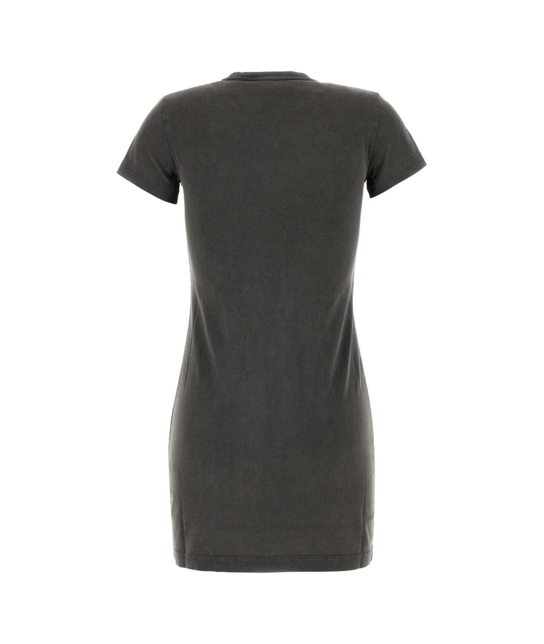 T BY ALEXANDER WANG Антрацитовое хлопковое повседневное платье, фото 2