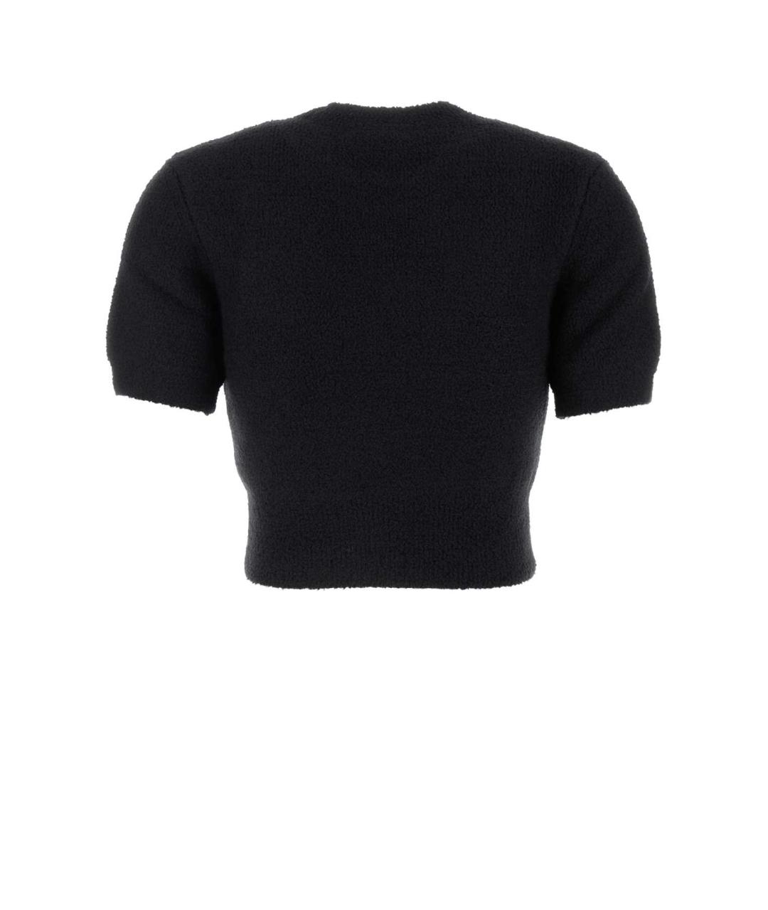 T BY ALEXANDER WANG Черная полиамидовая футболка, фото 2