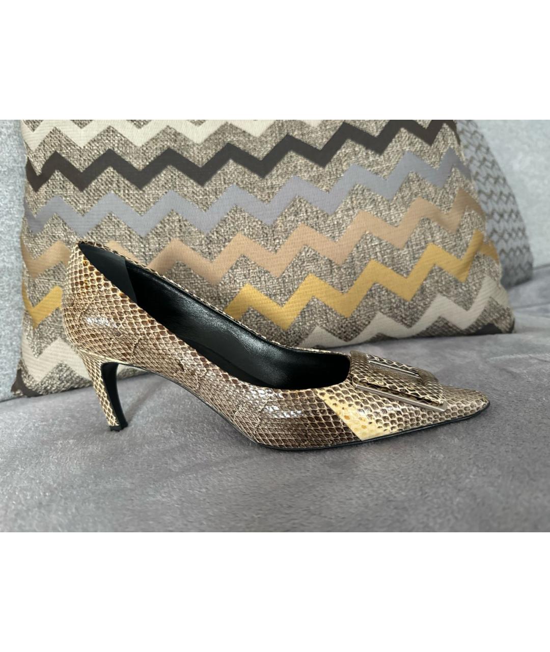 ROGER VIVIER Бежевые туфли из экзотической кожи, фото 9