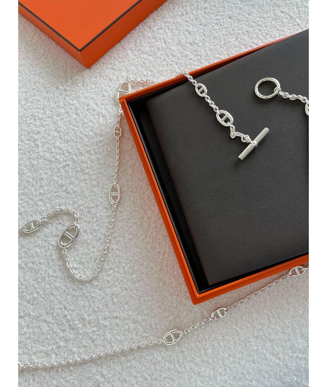HERMES Серебряное серебряное колье, фото 4