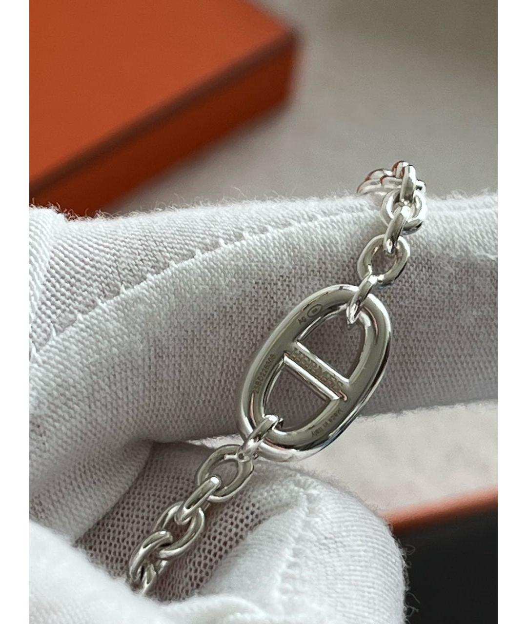 HERMES Серебряное серебряное колье, фото 7