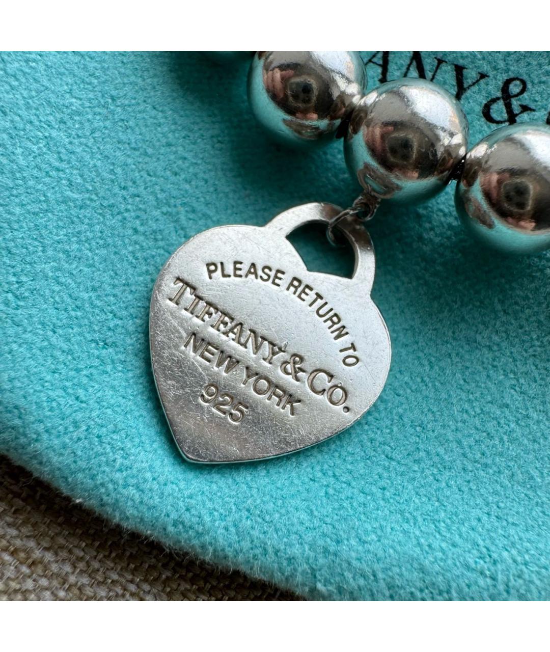 TIFFANY&CO Серебрянный серебряный браслет, фото 4