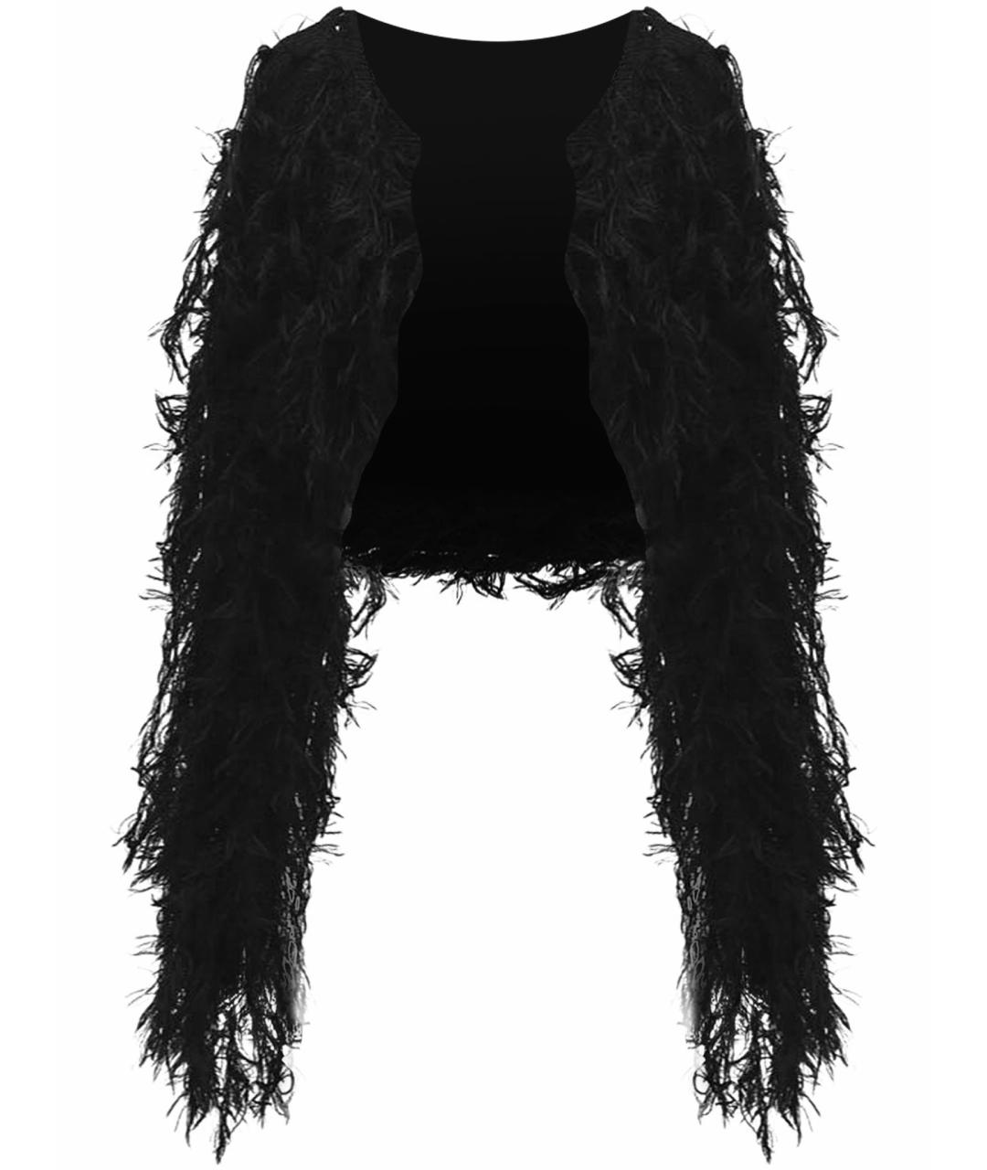 ANN DEMEULEMEESTER Черный вискозный кардиган, фото 1