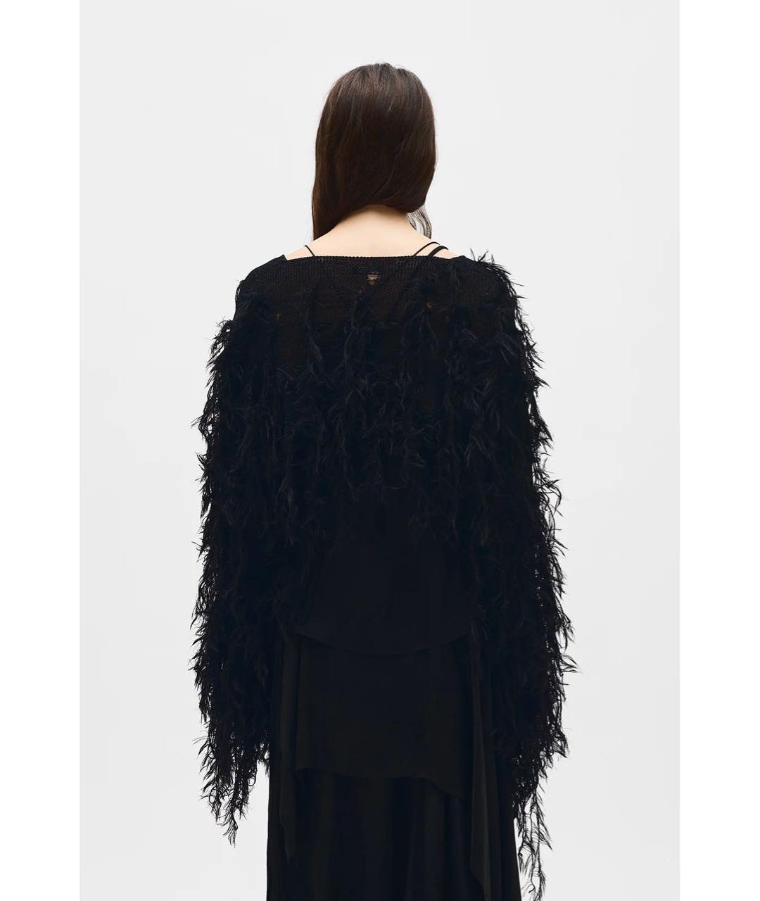 ANN DEMEULEMEESTER Черный вискозный кардиган, фото 3