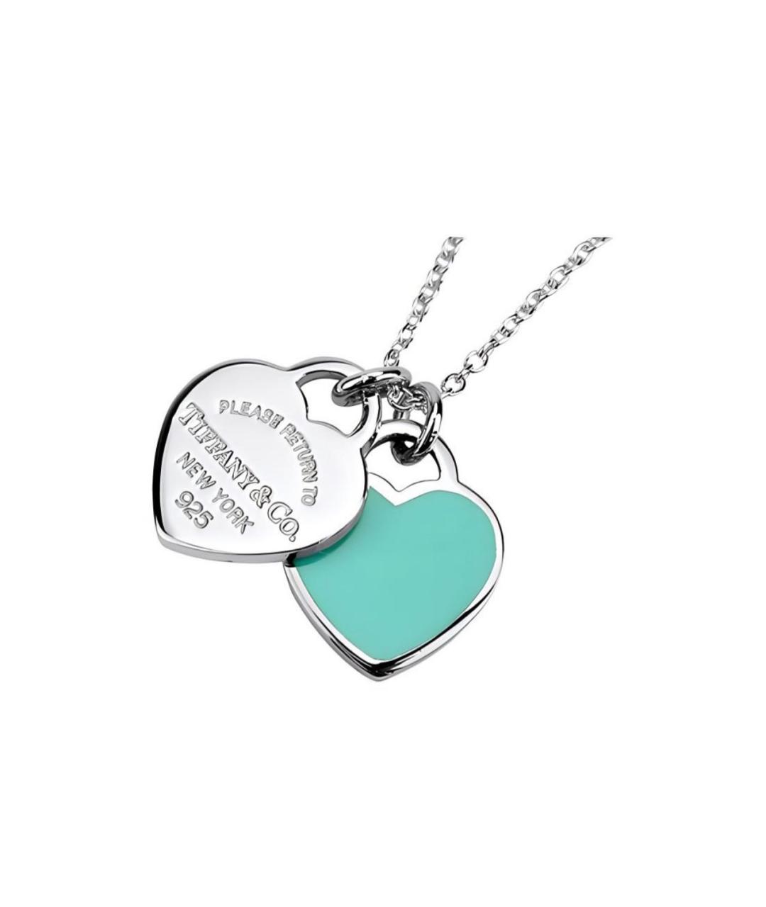 TIFFANY&CO Бирюзовая серебряная подвеска, фото 2