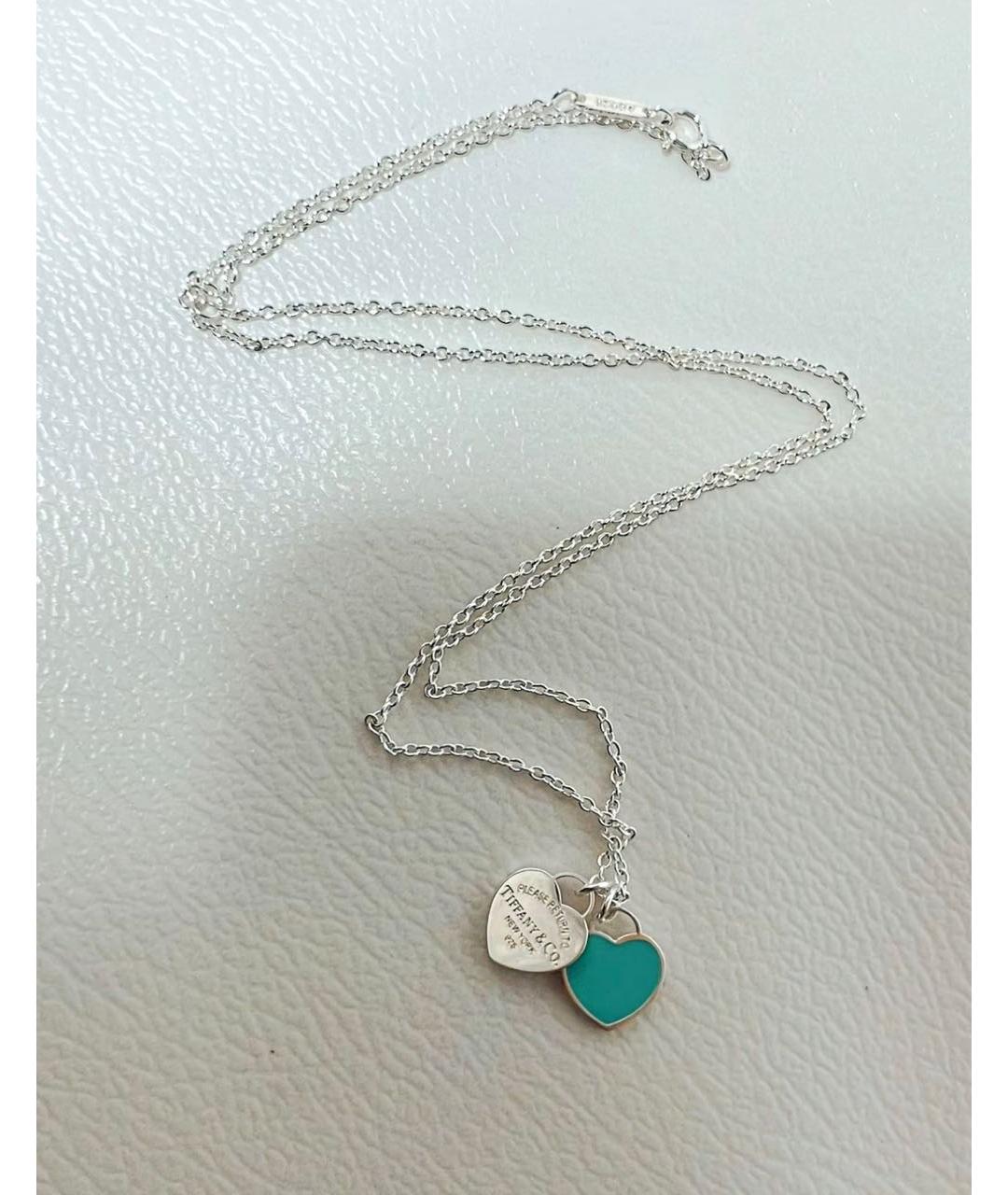 TIFFANY&CO Бирюзовая серебряная подвеска, фото 6
