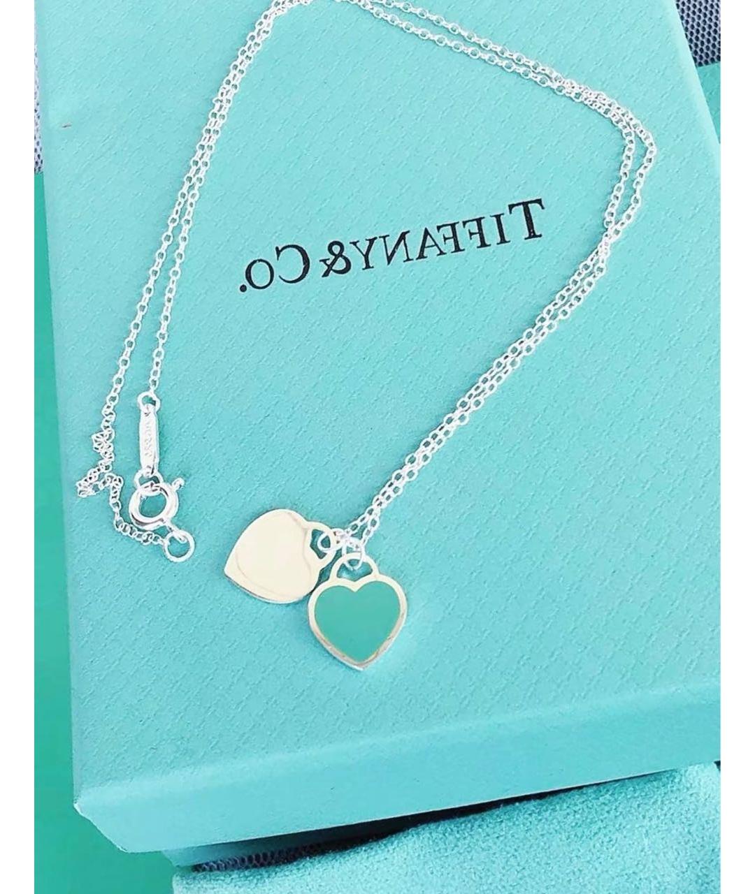 TIFFANY&CO Бирюзовая серебряная подвеска, фото 5