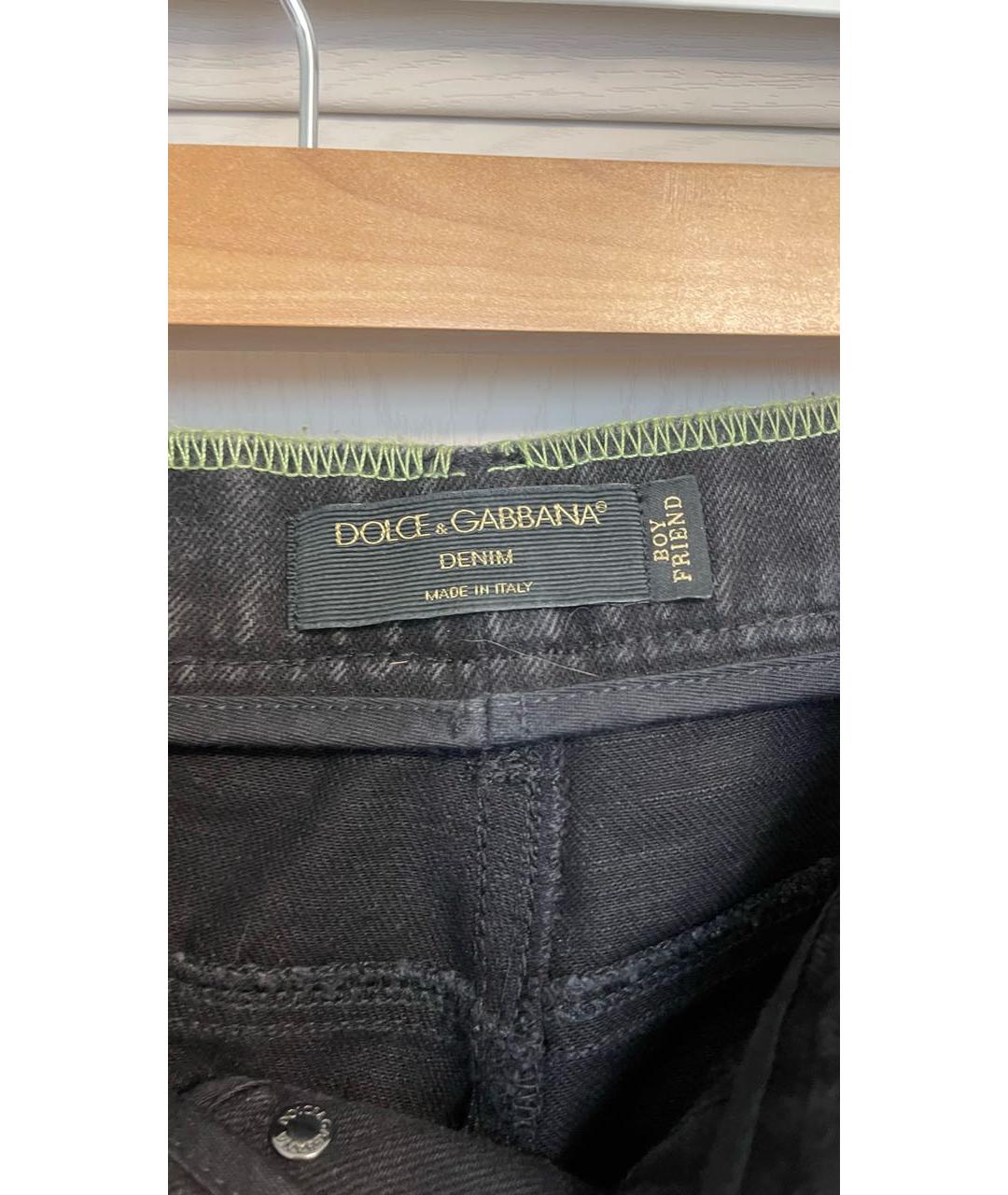 DOLCE&GABBANA Мульти хлопковые джинсы слим, фото 4