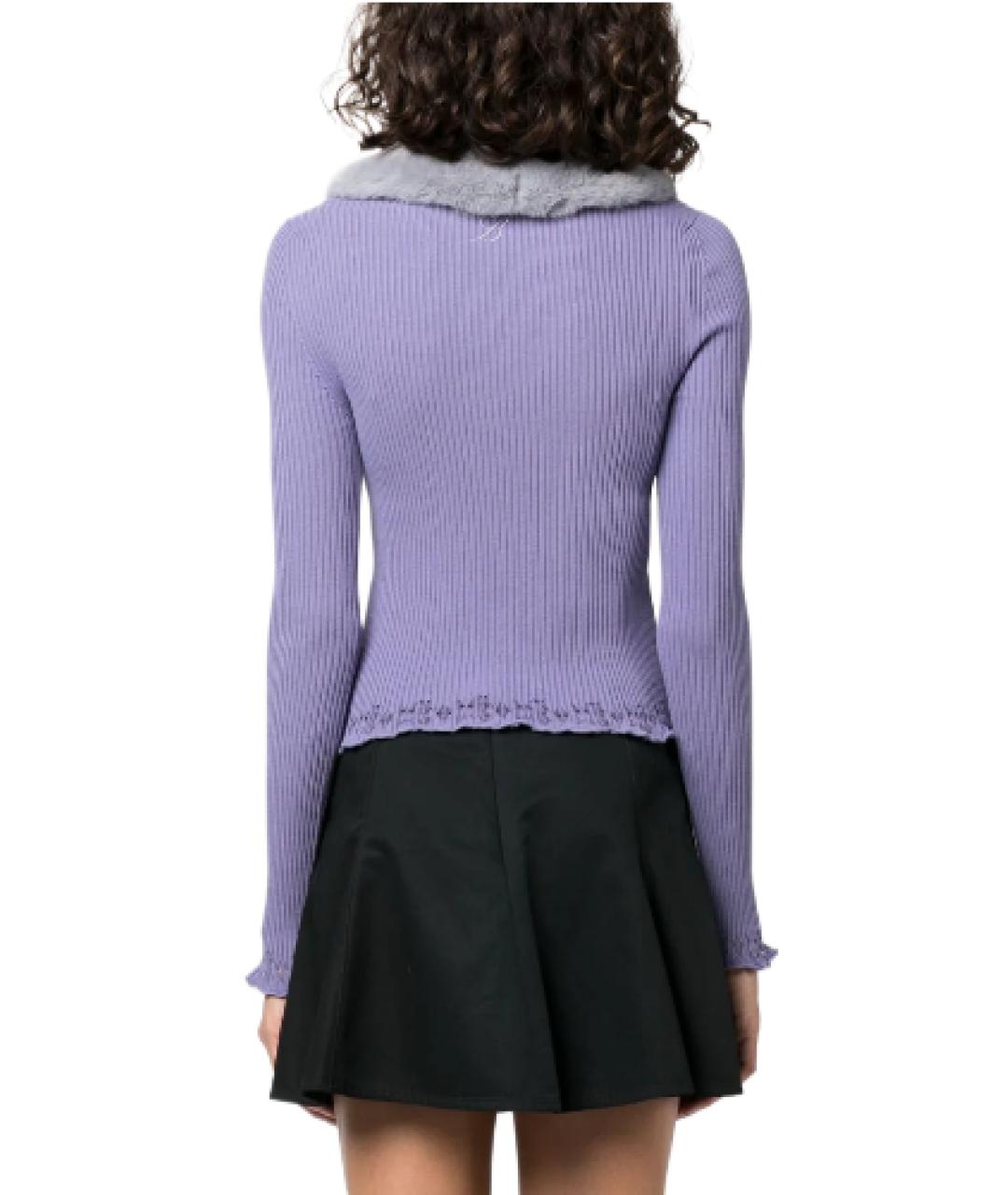 BLUMARINE Фиолетовый вискозный кардиган, фото 3