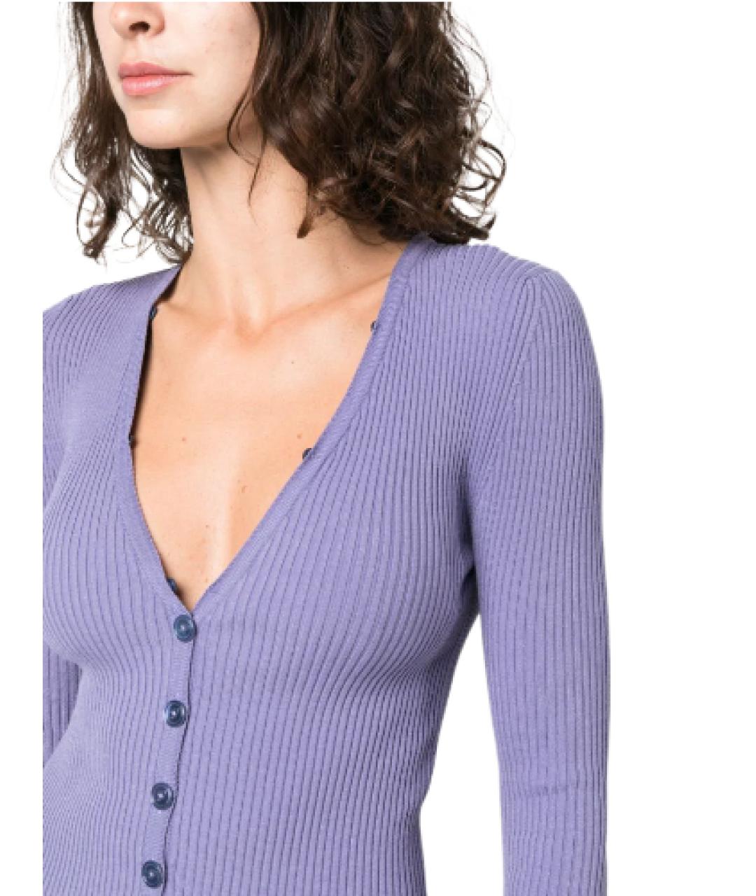 BLUMARINE Фиолетовый вискозный кардиган, фото 4