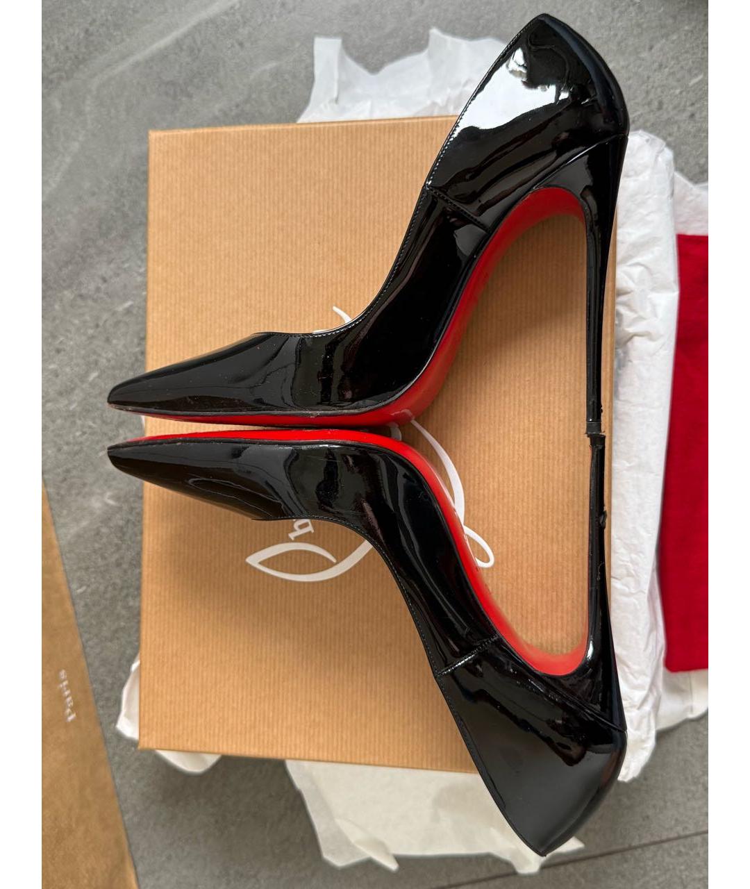 CHRISTIAN LOUBOUTIN Черные туфли из лакированной кожи, фото 5