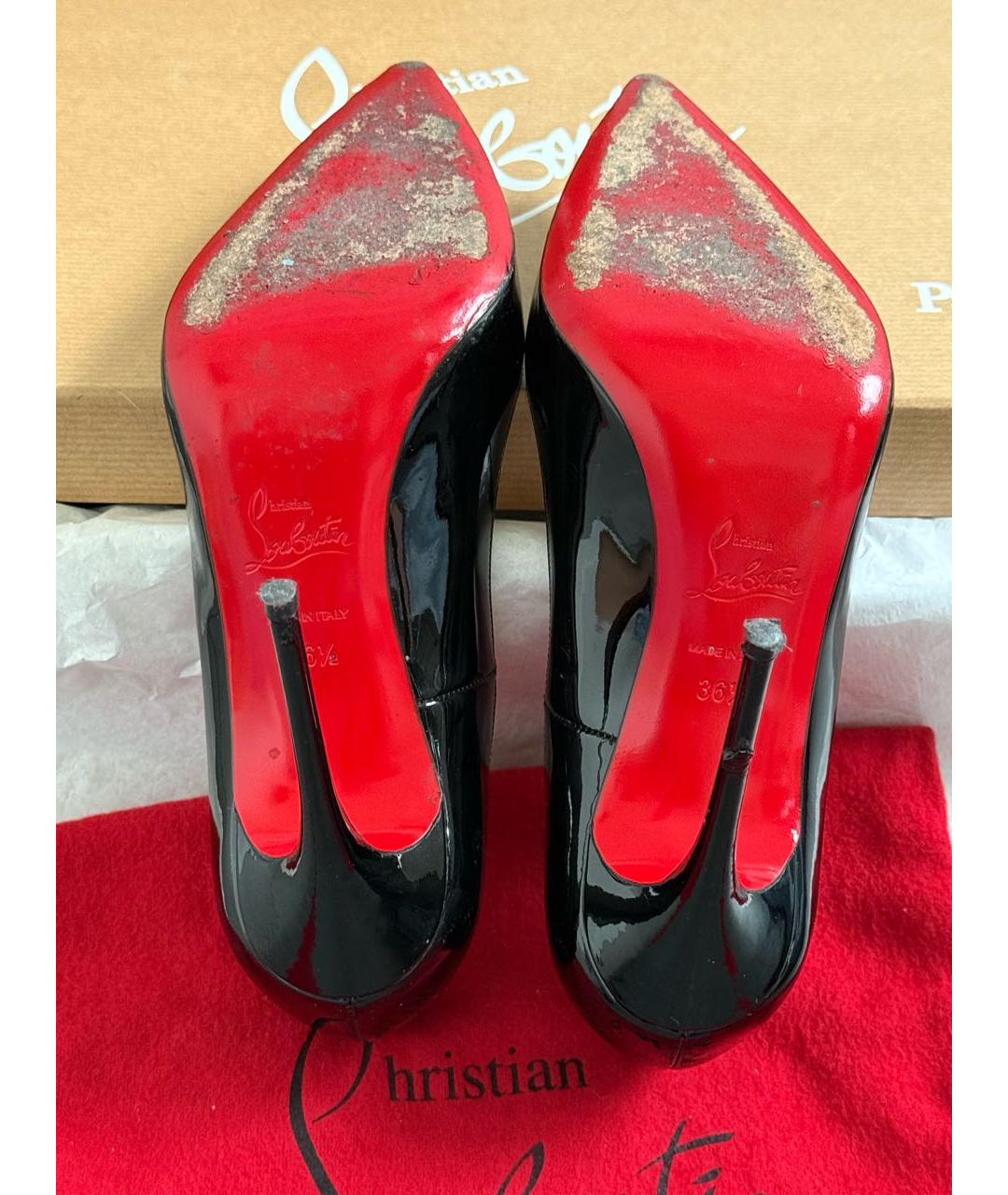 CHRISTIAN LOUBOUTIN Черные туфли из лакированной кожи, фото 6