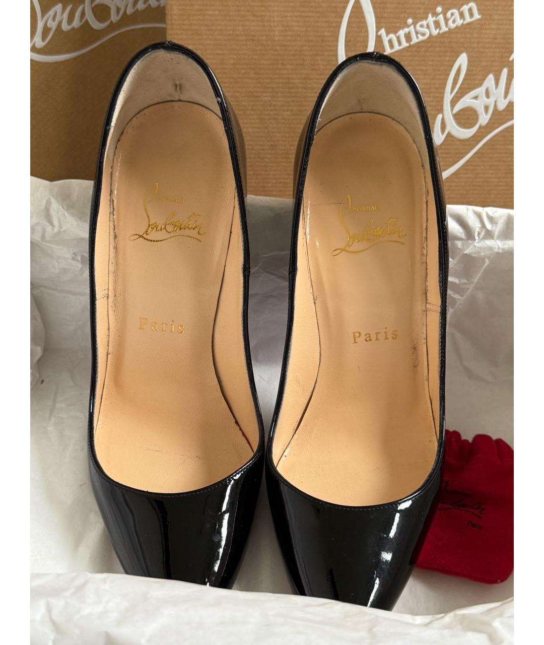 CHRISTIAN LOUBOUTIN Черные туфли из лакированной кожи, фото 2