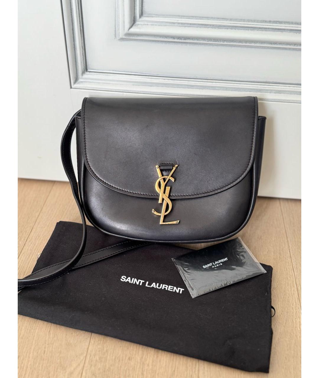 SAINT LAURENT Черная кожаная сумка через плечо, фото 9