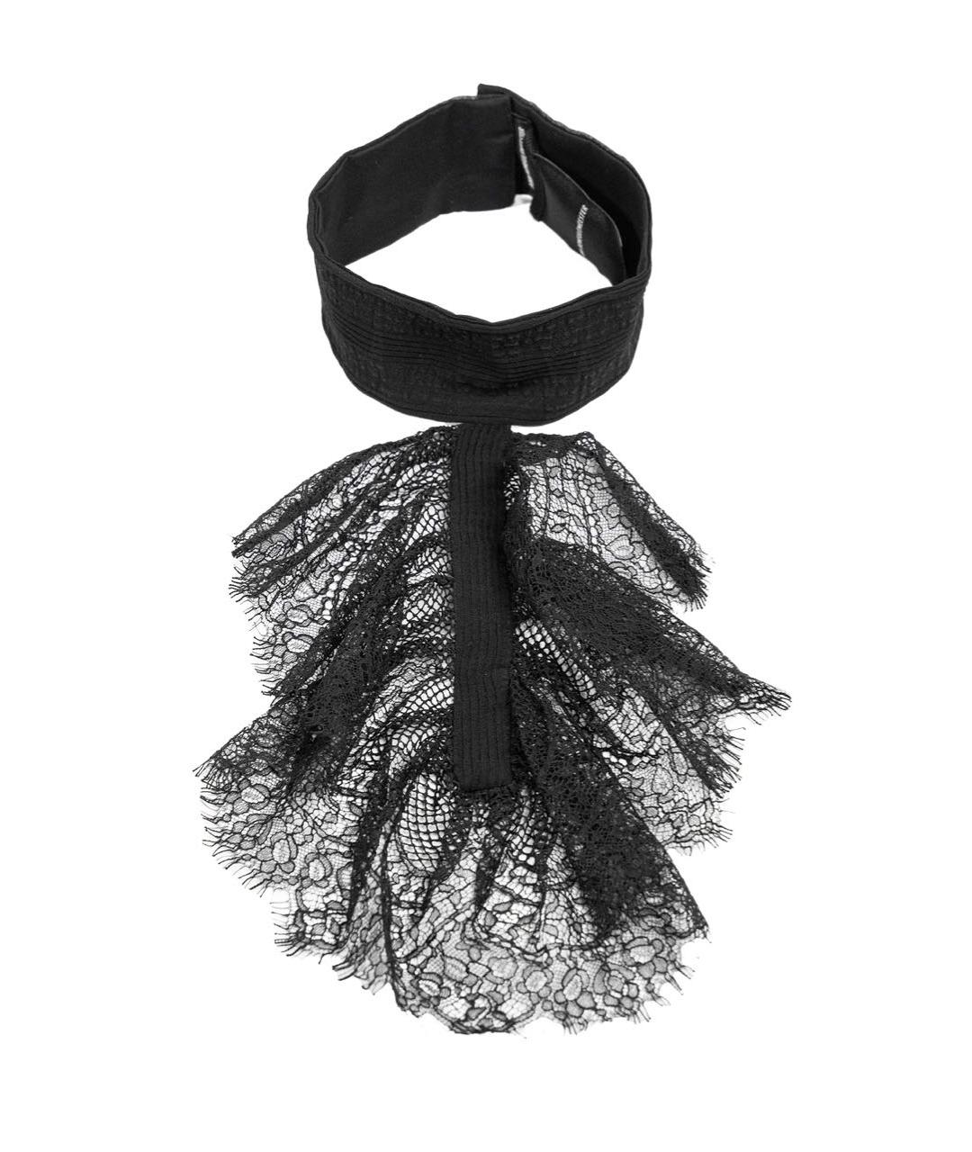 ANN DEMEULEMEESTER Черный шелковый воротник, фото 2