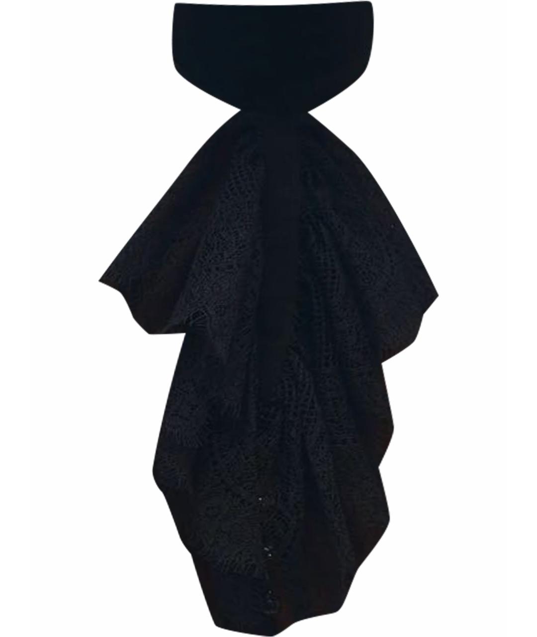 ANN DEMEULEMEESTER Черный шелковый воротник, фото 1