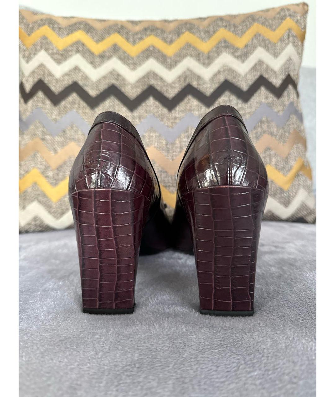POLLINI Фиолетовые кожаные туфли, фото 4
