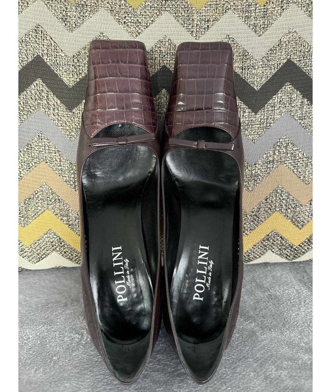 POLLINI Фиолетовые кожаные туфли, фото 3