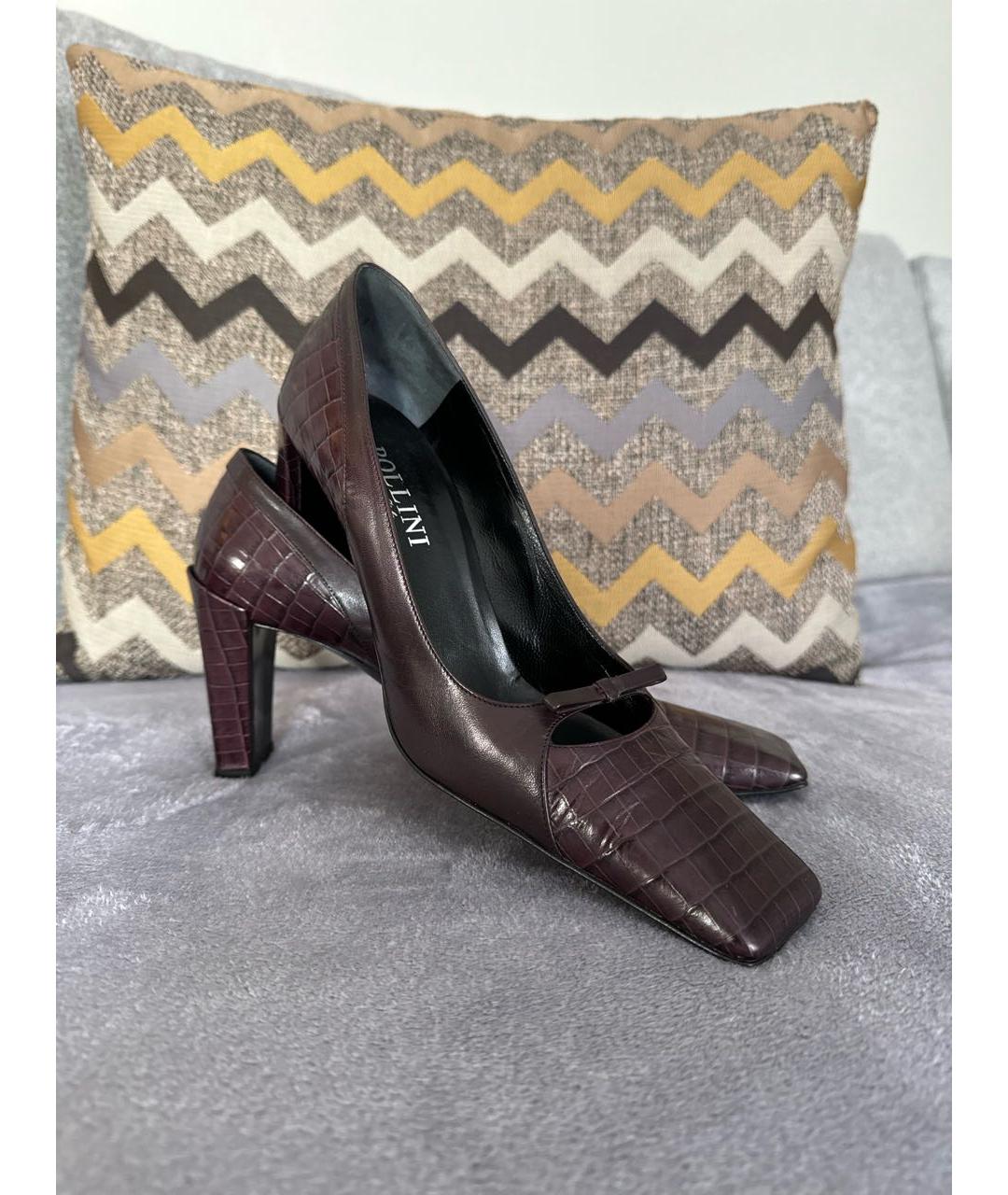 POLLINI Фиолетовые кожаные туфли, фото 5