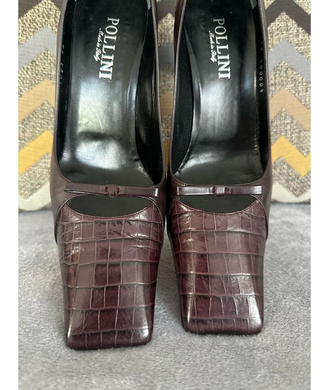 POLLINI Фиолетовые кожаные туфли, фото 6