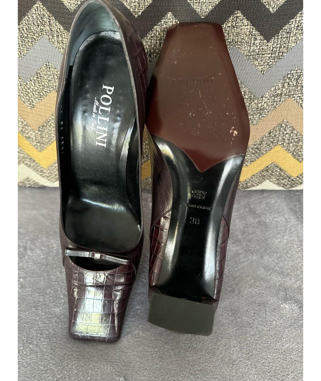 POLLINI Фиолетовые кожаные туфли, фото 7