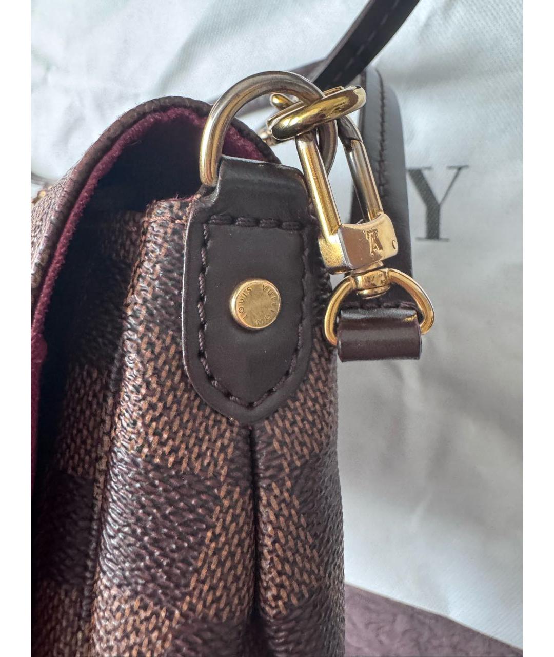 LOUIS VUITTON Коричневая сумка через плечо из искусственной кожи, фото 2