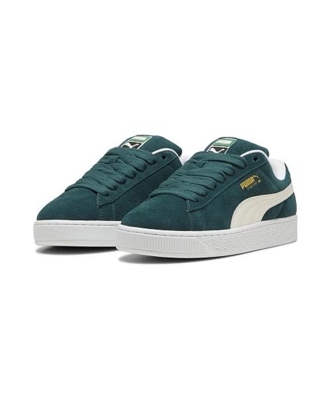 PUMA Зеленые замшевые кроссовки, фото 2