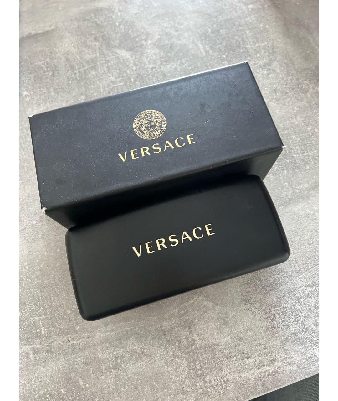 VERSACE Черные пластиковые солнцезащитные очки, фото 4