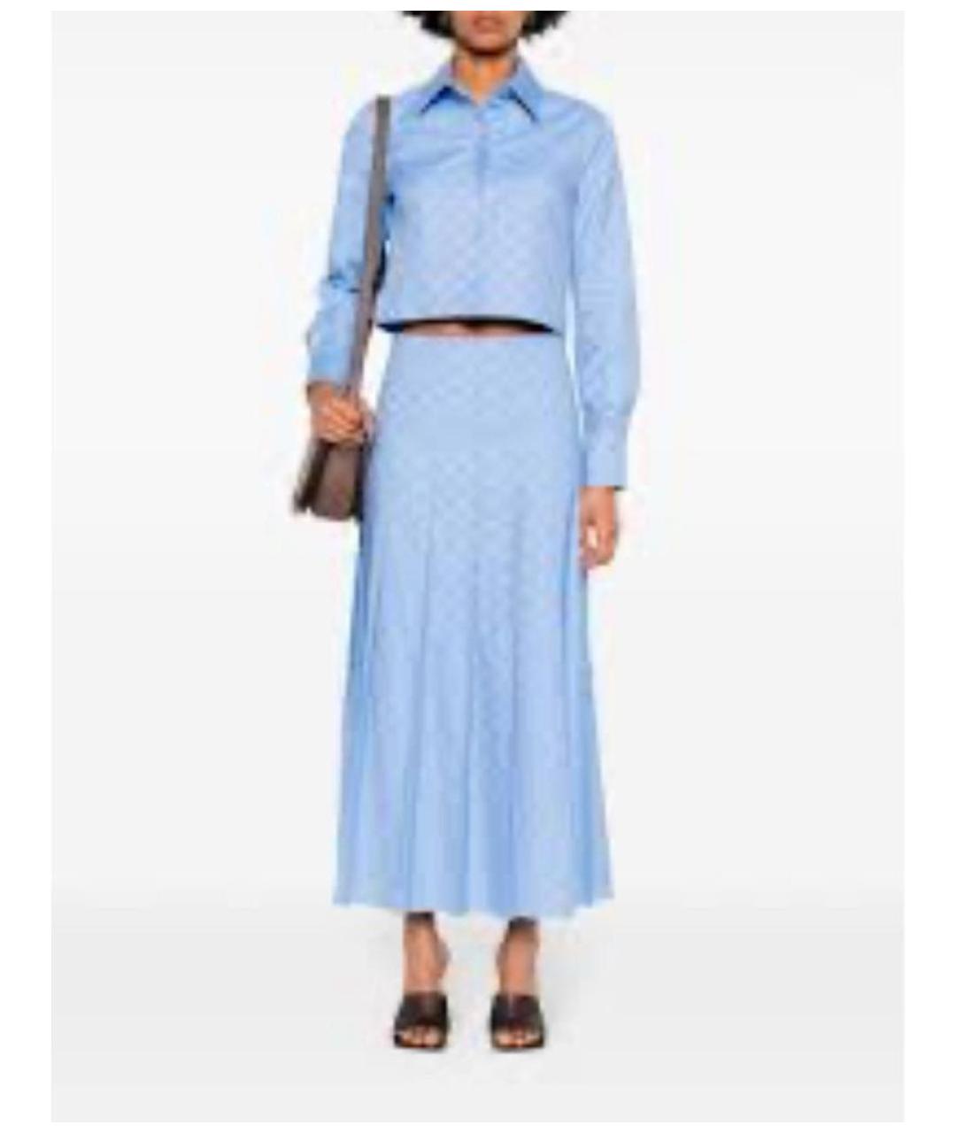 GUCCI Голубая юбка макси, фото 2