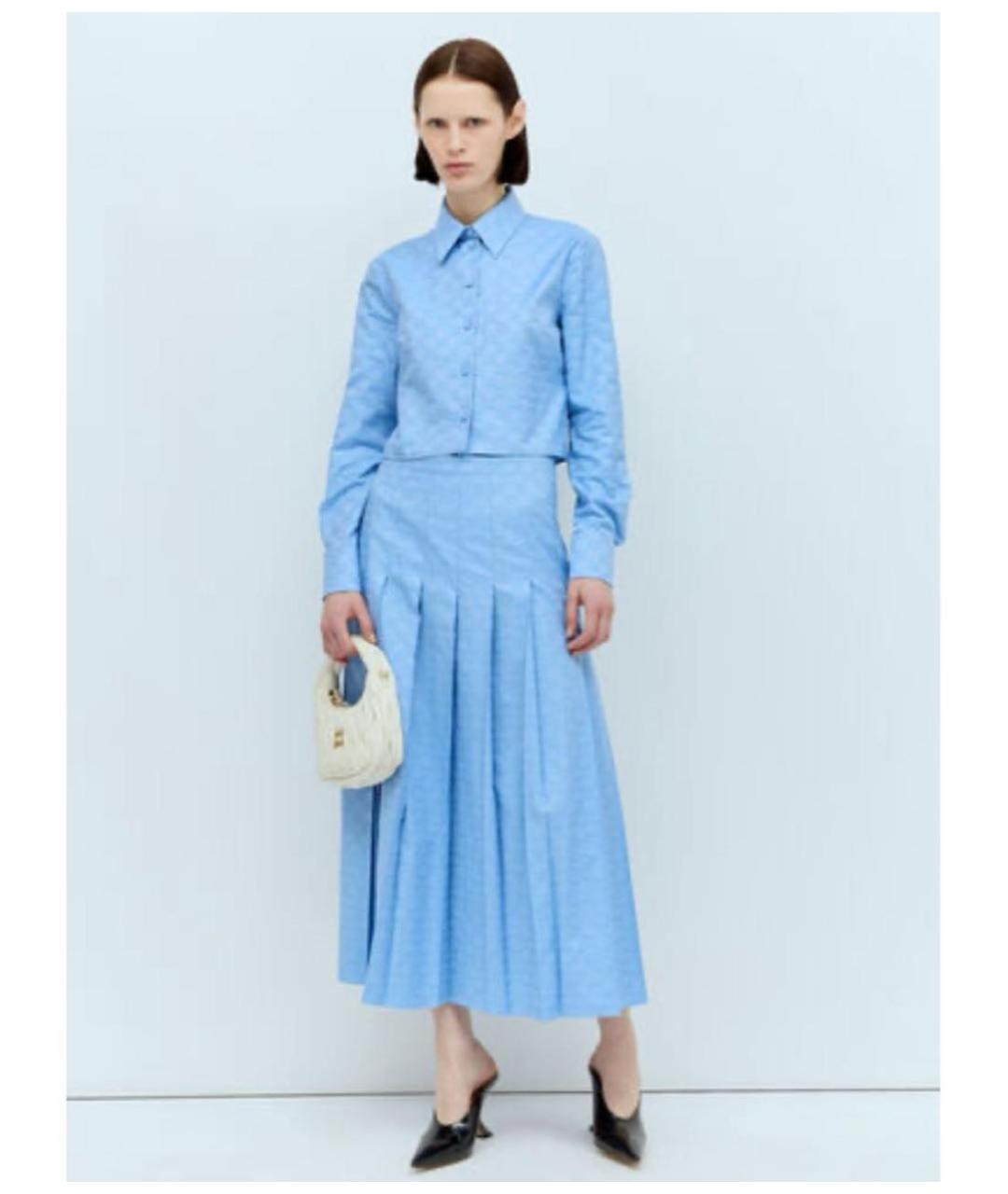 GUCCI Голубая юбка макси, фото 4