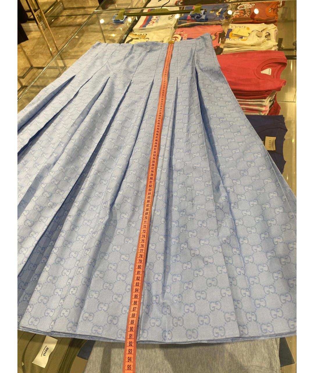 GUCCI Голубая юбка макси, фото 5