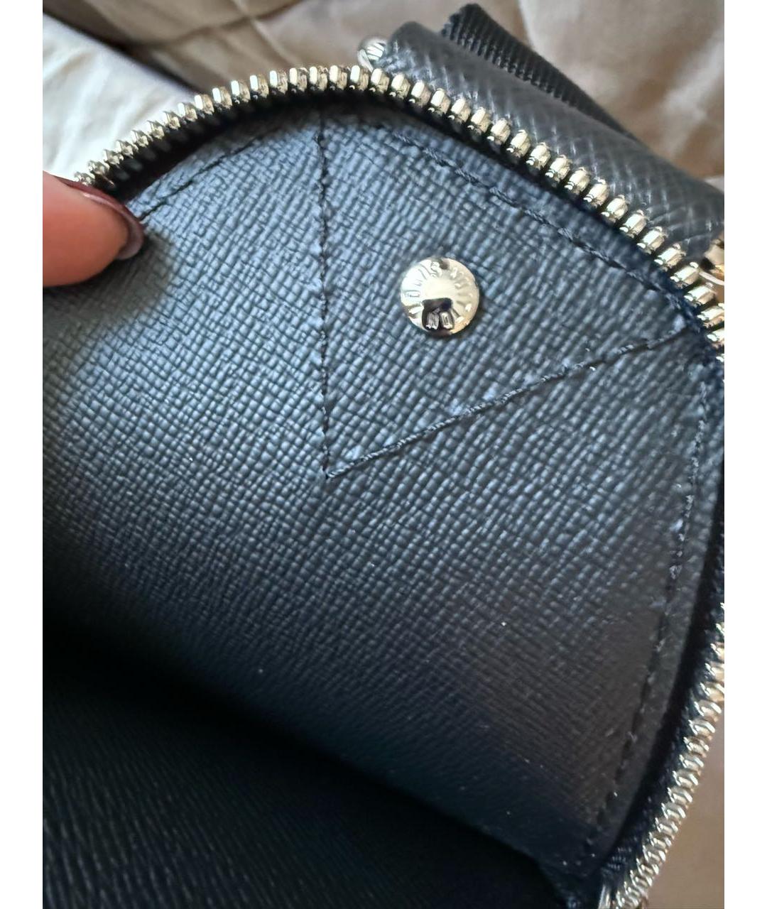 LOUIS VUITTON Черная кожаная сумка на плечо, фото 4