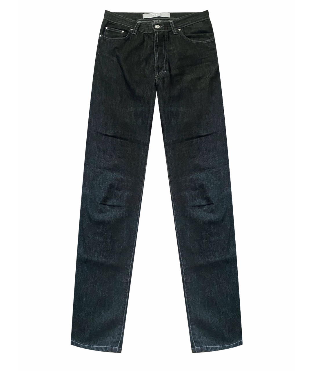 VERSACE JEANS COUTURE Черные хлопковые прямые джинсы, фото 1