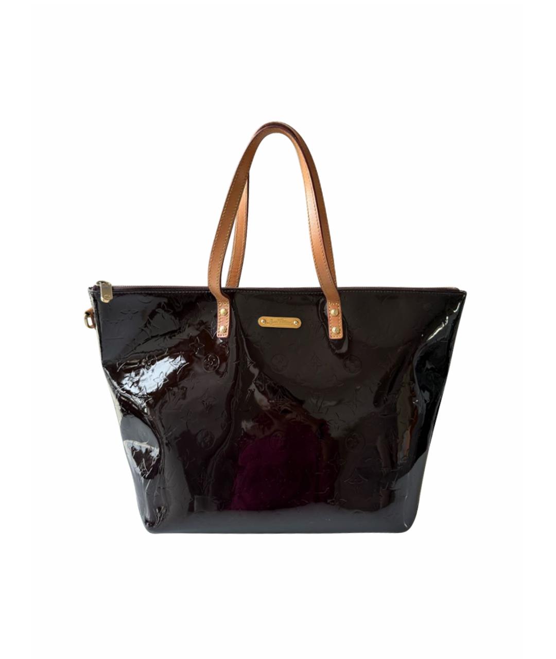 LOUIS VUITTON Бордовая кожаная сумка через плечо, фото 1