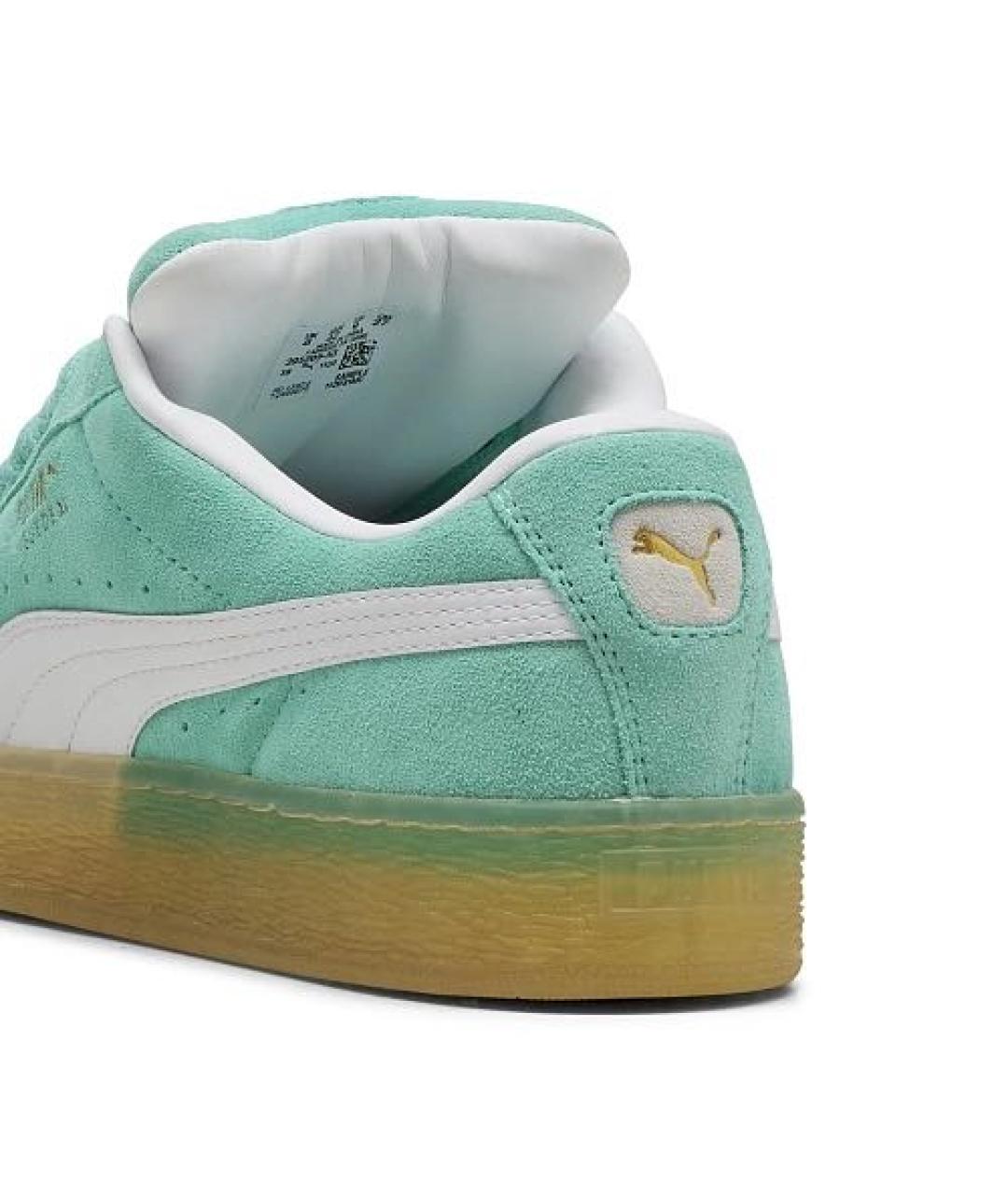 PUMA Салатовые замшевые кроссовки, фото 4