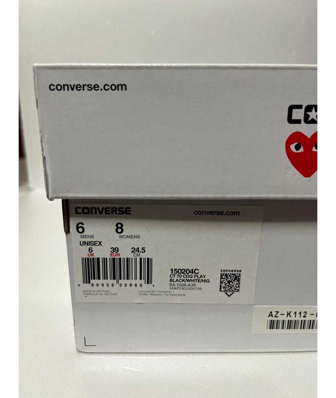 CONVERSE Черные текстильные кеды, фото 7