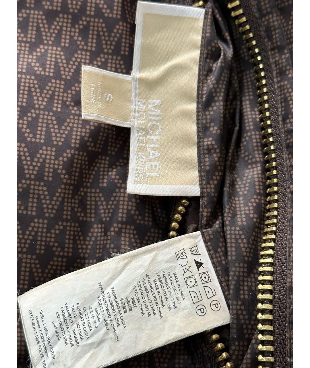 MICHAEL MICHAEL KORS Коричневый пуховик, фото 4