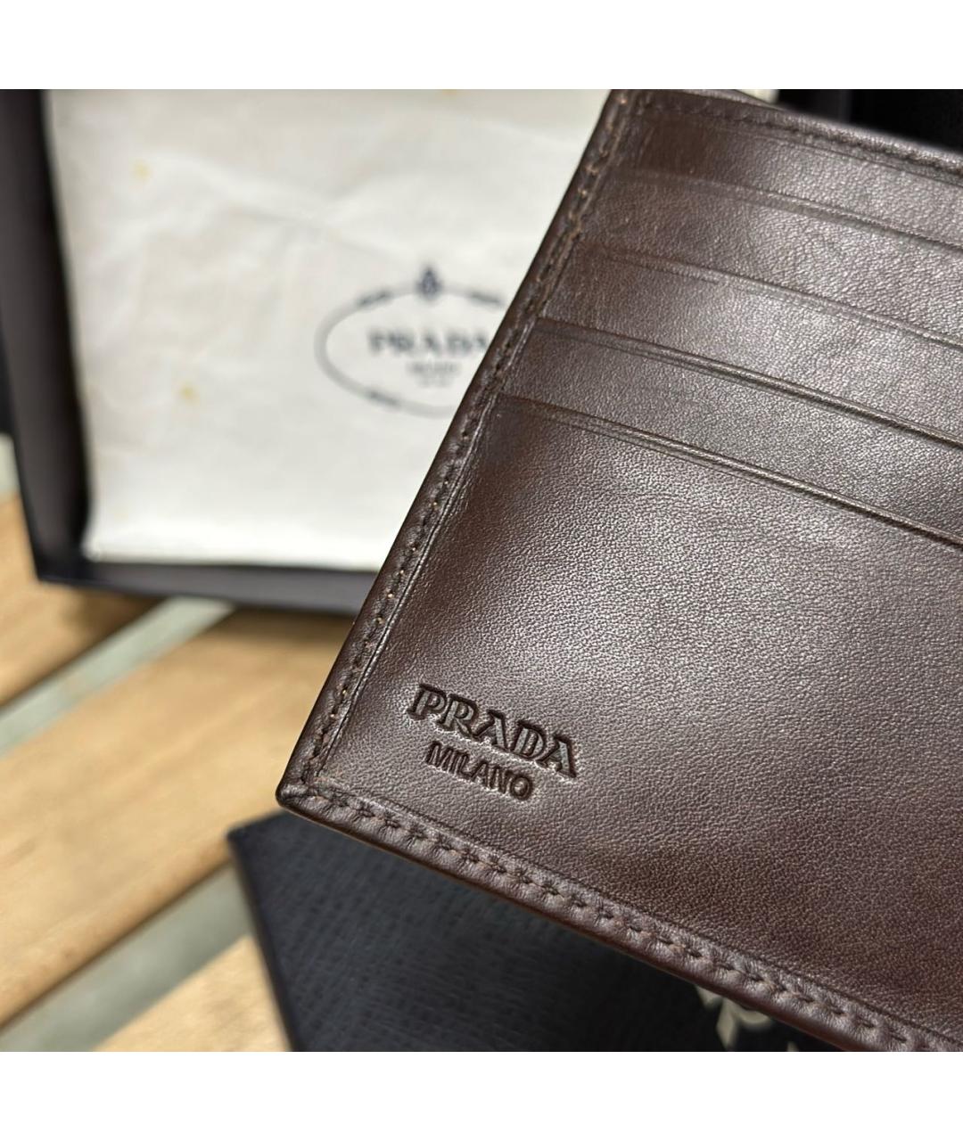 PRADA Коричневый кошелек, фото 7