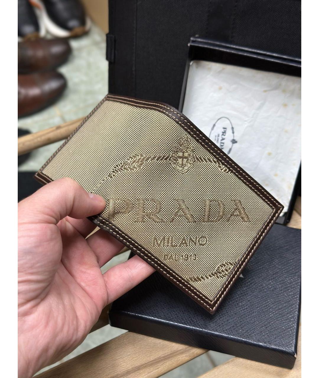 PRADA Коричневый кошелек, фото 3