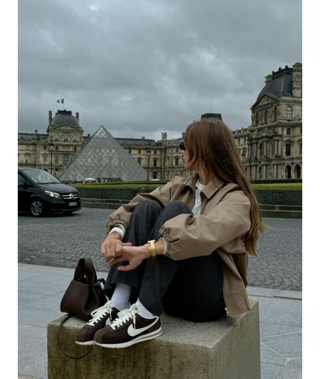 NIKE Коричневые текстильные кроссовки, фото 5